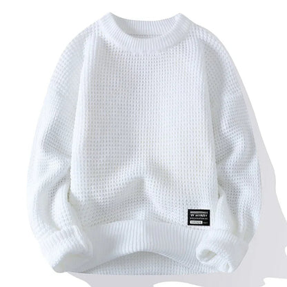 MANSSINO™ | Textured Knit Crew Pullover