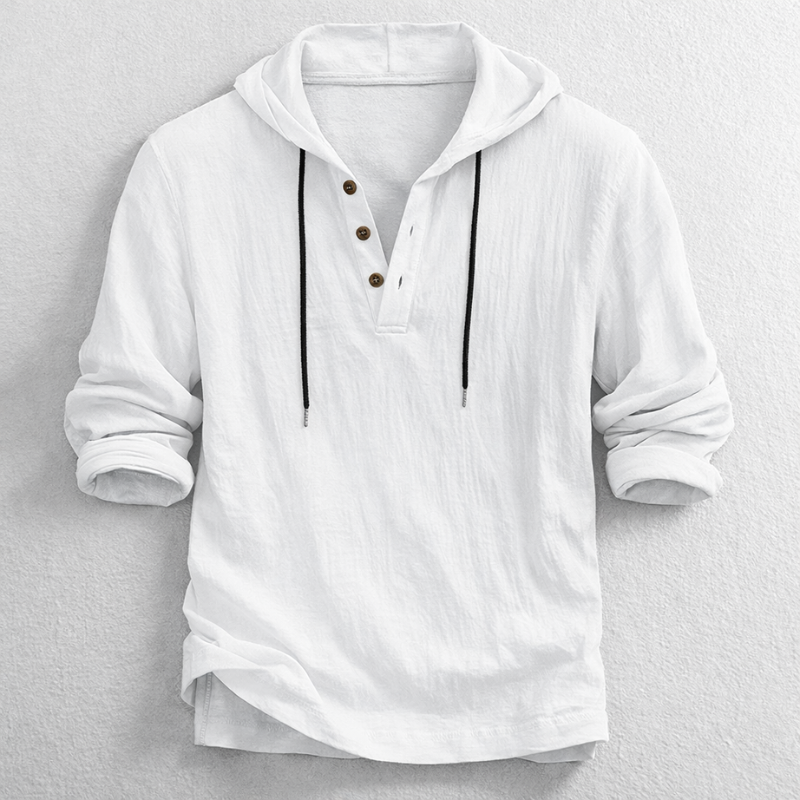 MONVIEL™ | Men's Cotton-Linen Hooded Henley