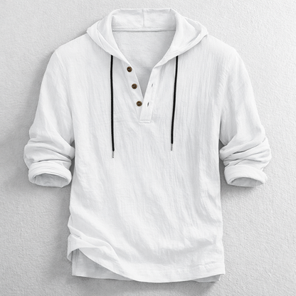 MONVIEL™ | Men's Cotton-Linen Hooded Henley