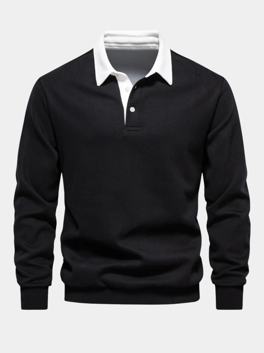 MANSSINO™ | Men's Cotton Polo Sweatshirt