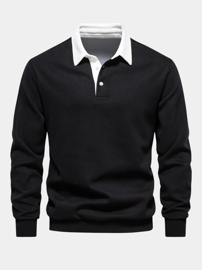 MANSSINO™ | Men's Cotton Polo Sweatshirt