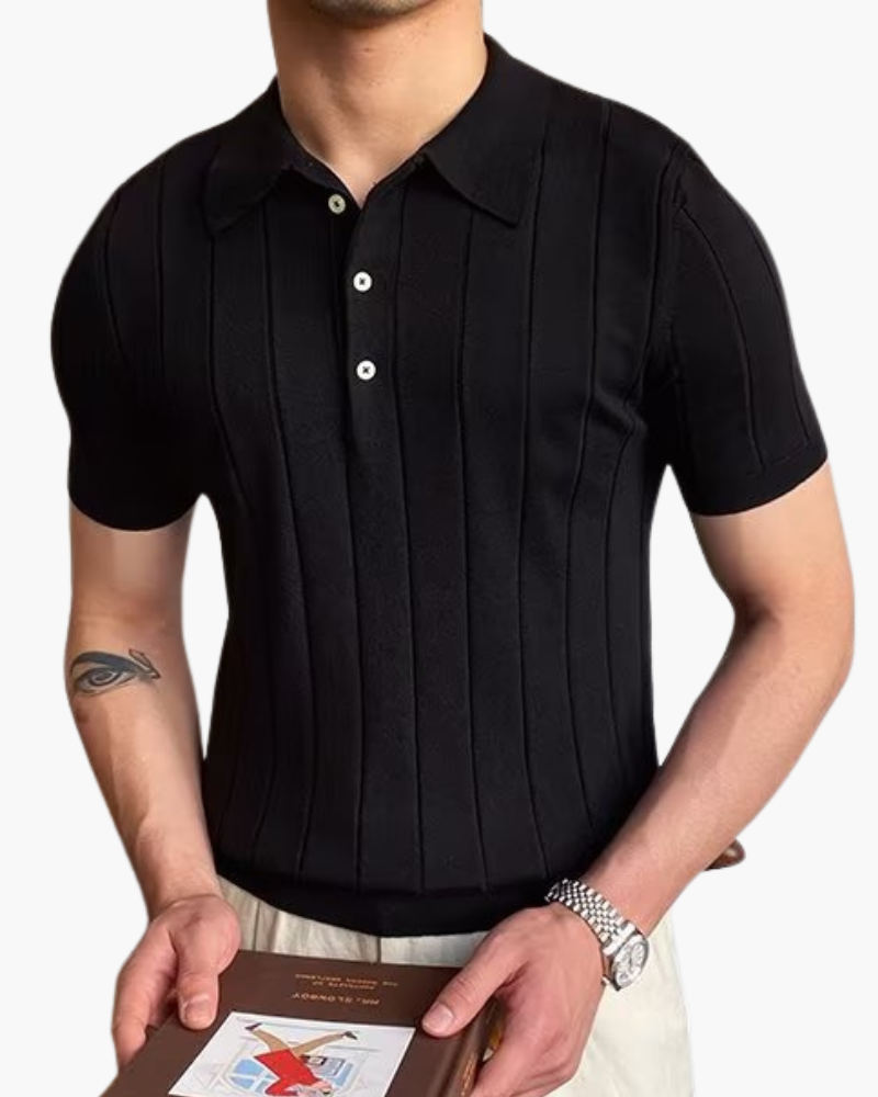 MONVIEL | RIBBED COTTON POLO