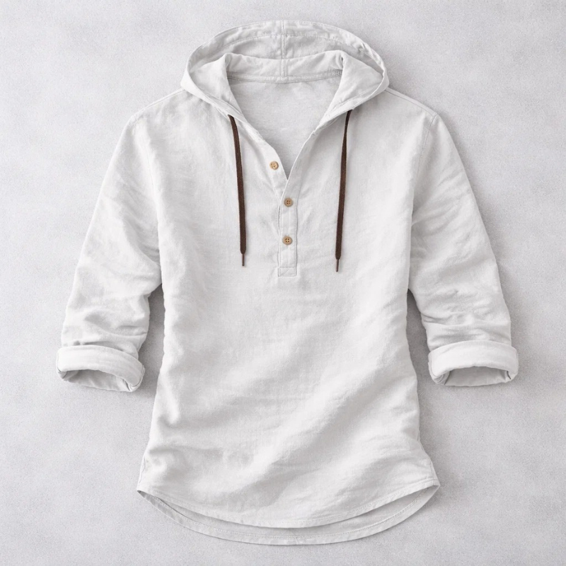 MONVIEL™ | Men's Cotton-Linen Hooded Shirt