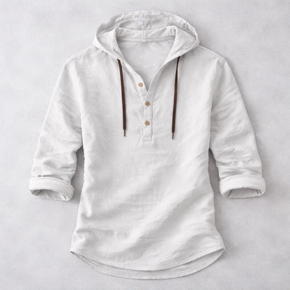 MONVIEL™ | Men's Cotton-Linen Hooded Shirt
