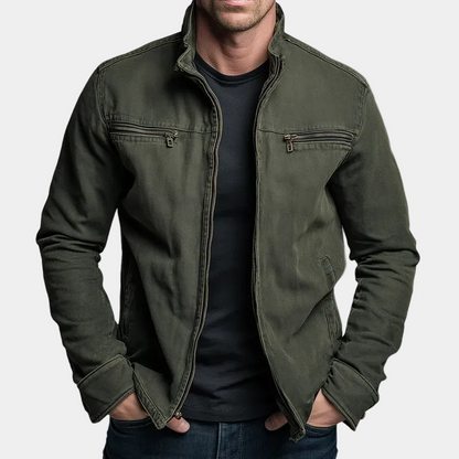 MANSSINO™ | Vintage Wash Zip Jacket