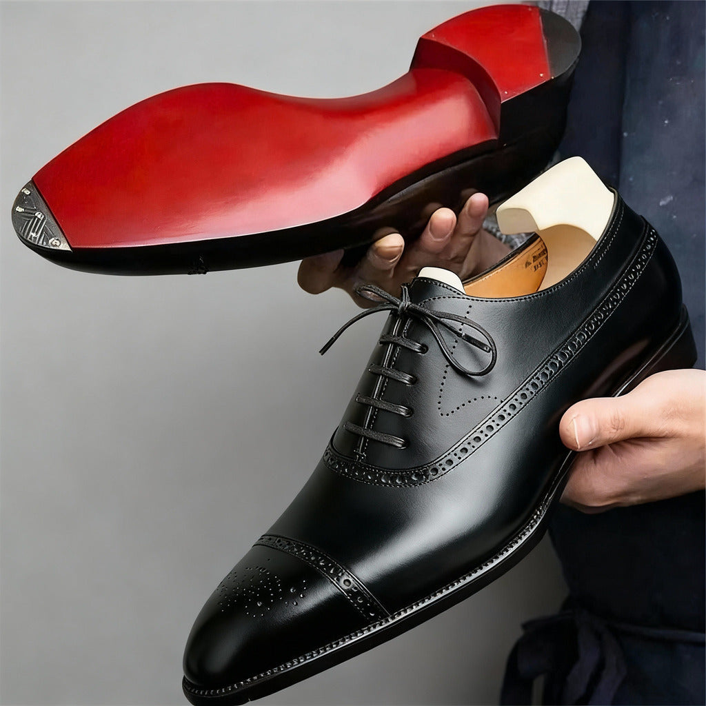 MANSSINO™ | Men's Cap-Toe Oxford Brogues