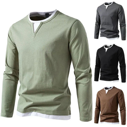 MANSSINO™ | Men's Premium Cotton V-Neck Pullover