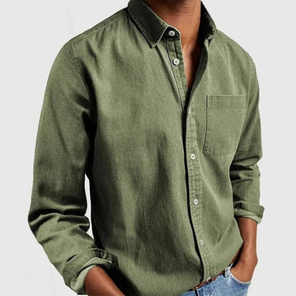 MONVIEL | Button-Up Polo-Collar Shirt