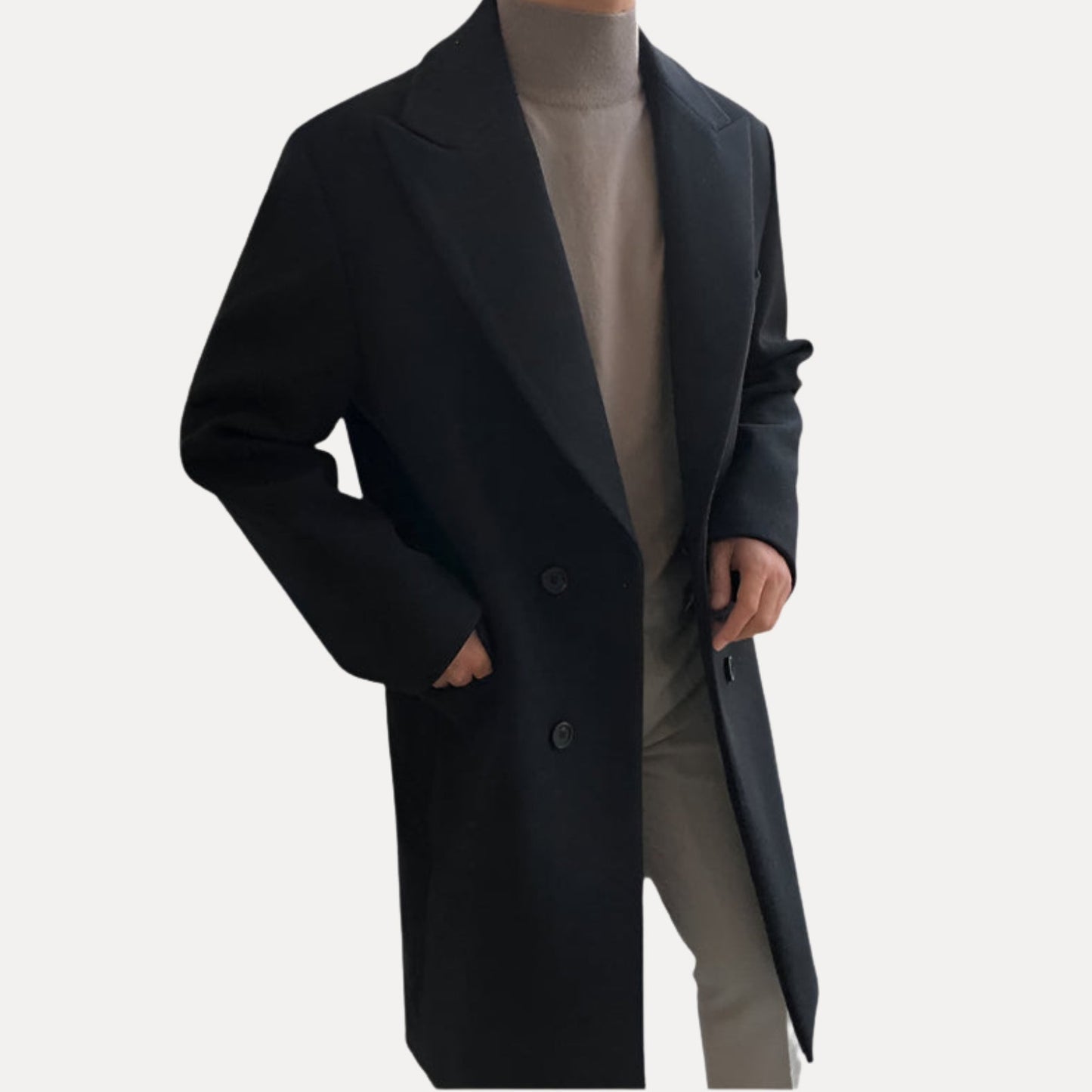 MONVIEL | Double-Breasted Wool Coat