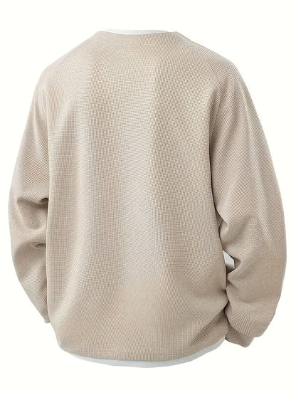 MANSSINO™ | Waffle Knit Layered-Look Pullover