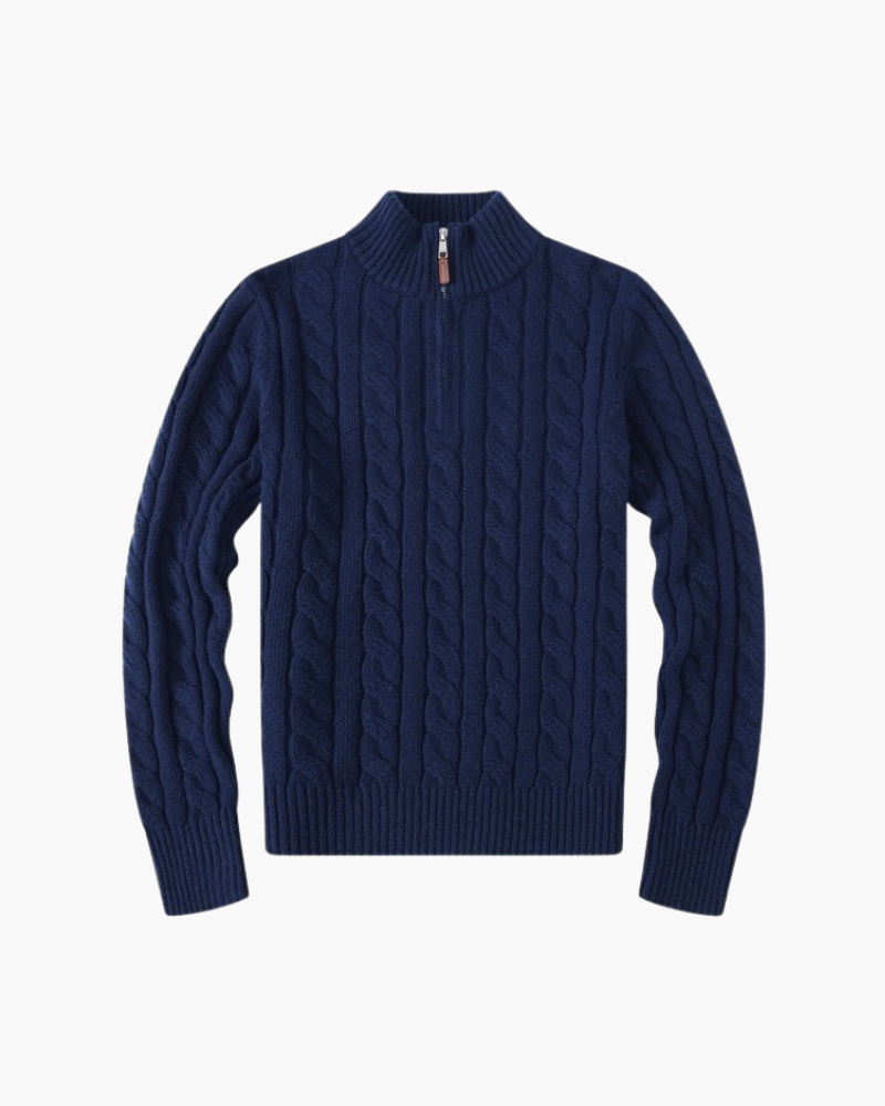 Élias™ | Pull femme demi-zip en coton