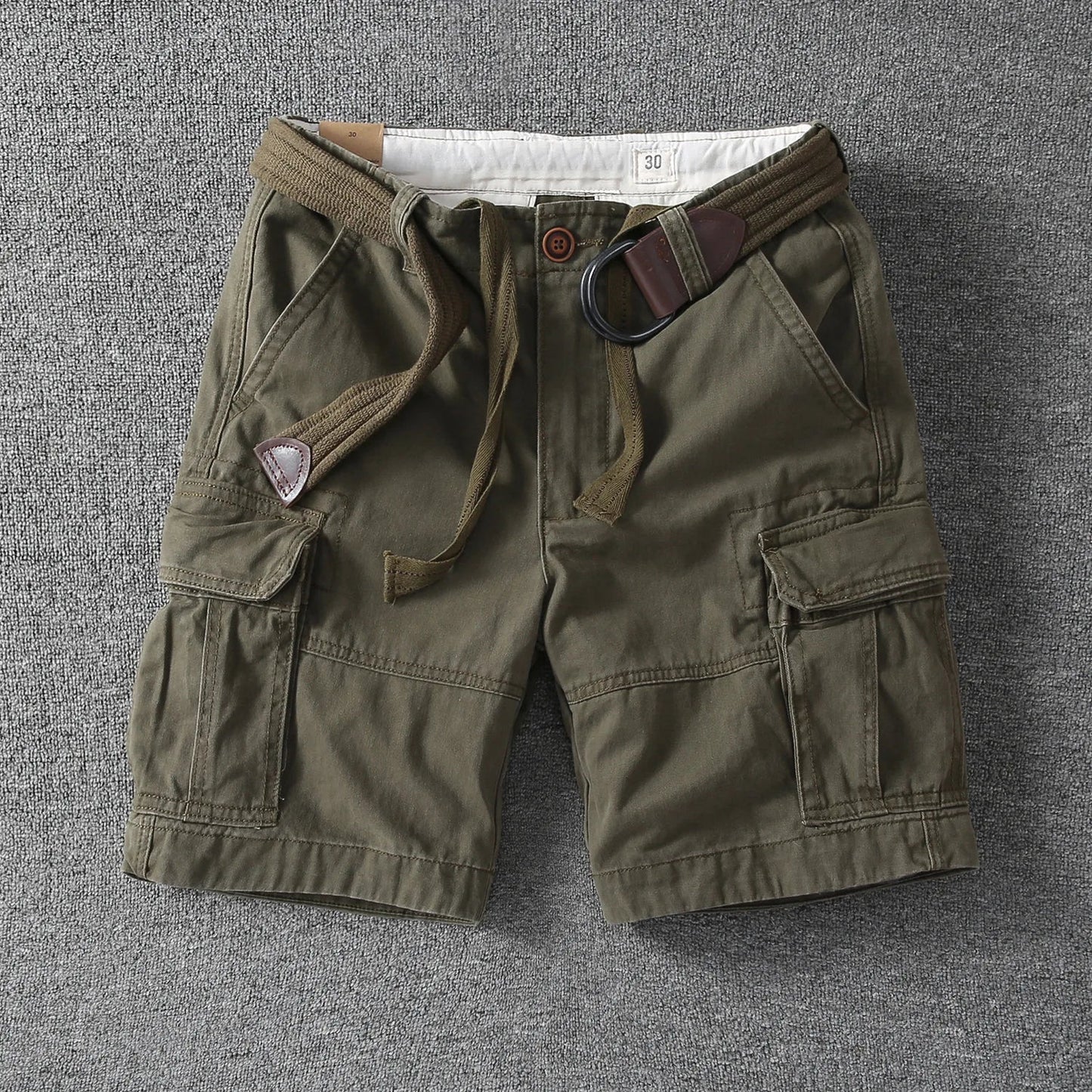 MANSSINO™ | Men's Cotton Cargo Shorts with Belt