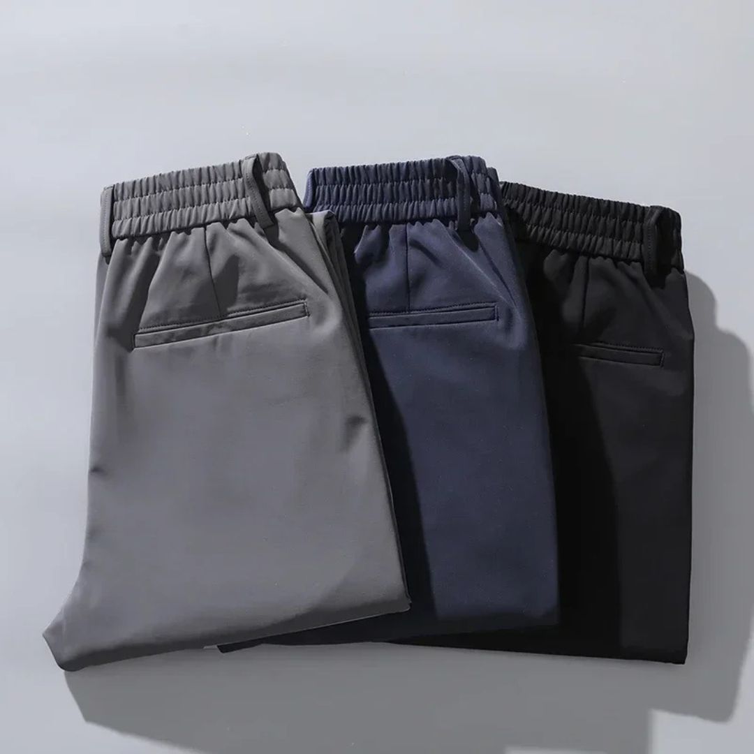 MONVIEL™ | Men's Elastic-Waist Slim Stretch Trousers
