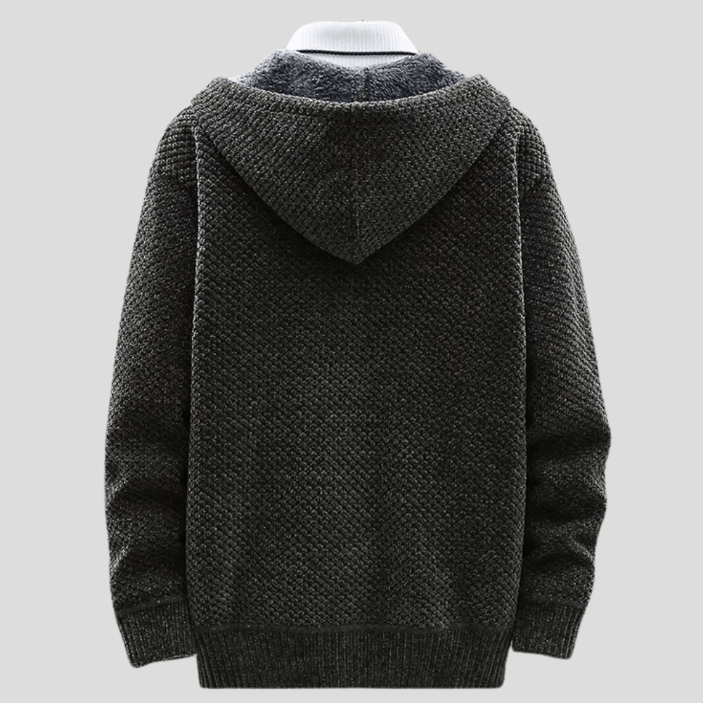 MONVIEL™ | Knit-Outer Fleece-Lined Zip Hoodie