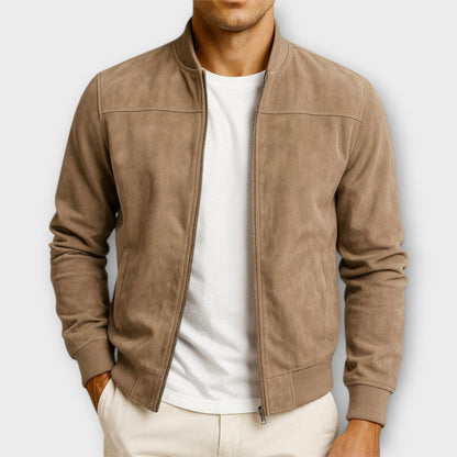MONVIEL | Suede Bomber Jacket