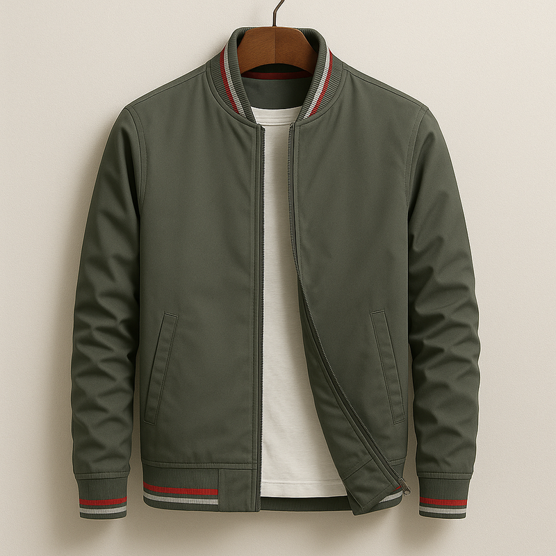 LAURENT MONACO | VESTE BOMBER D'ÉTÉ AVEC RAYURES