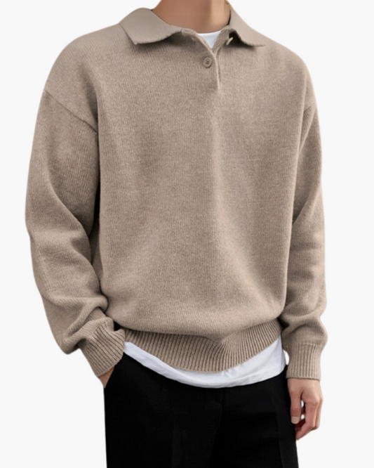 François™ | Pull demi-zip boutonné en laine