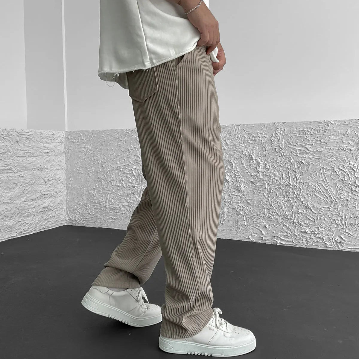 LAURENT MONACO | PANTALON EN MAILLE CÔTELÉE