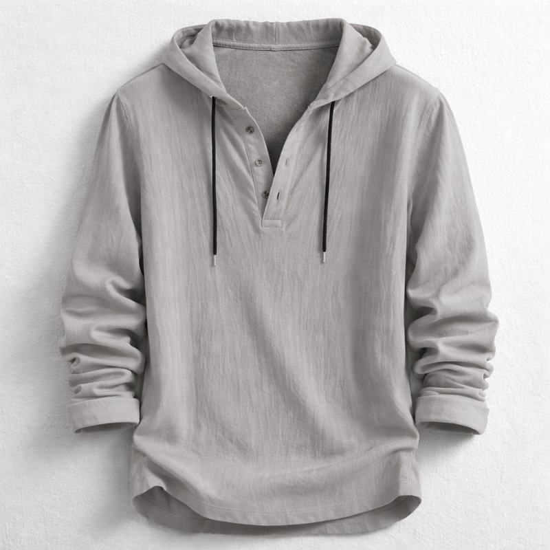 MONVIEL™ | Men's Cotton-Linen Hooded Henley