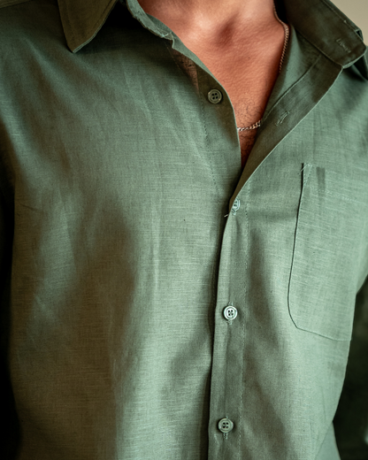 Aidan™ | Ensemble en lin manches longues