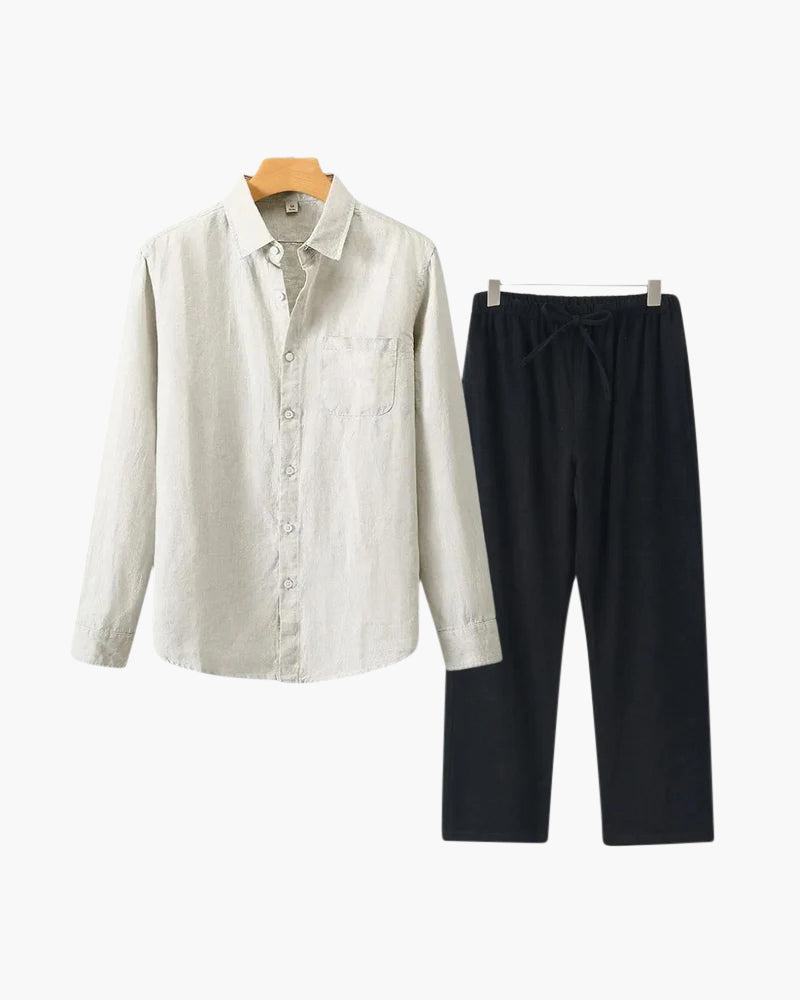 Aidan™ | Ensemble en lin manches longues