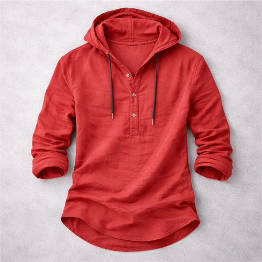 MONVIEL™ | Men's Cotton-Linen Hooded Shirt