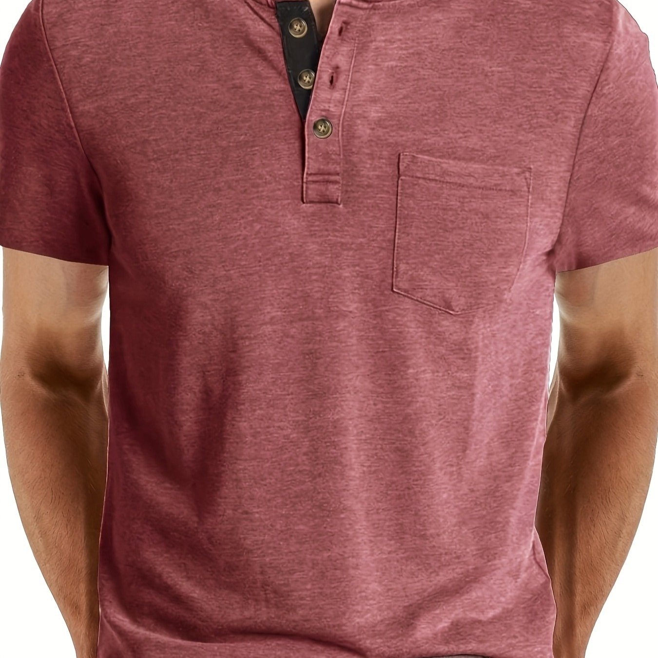 MONVIEL™ | Men's Cotton Henley T-Shirt