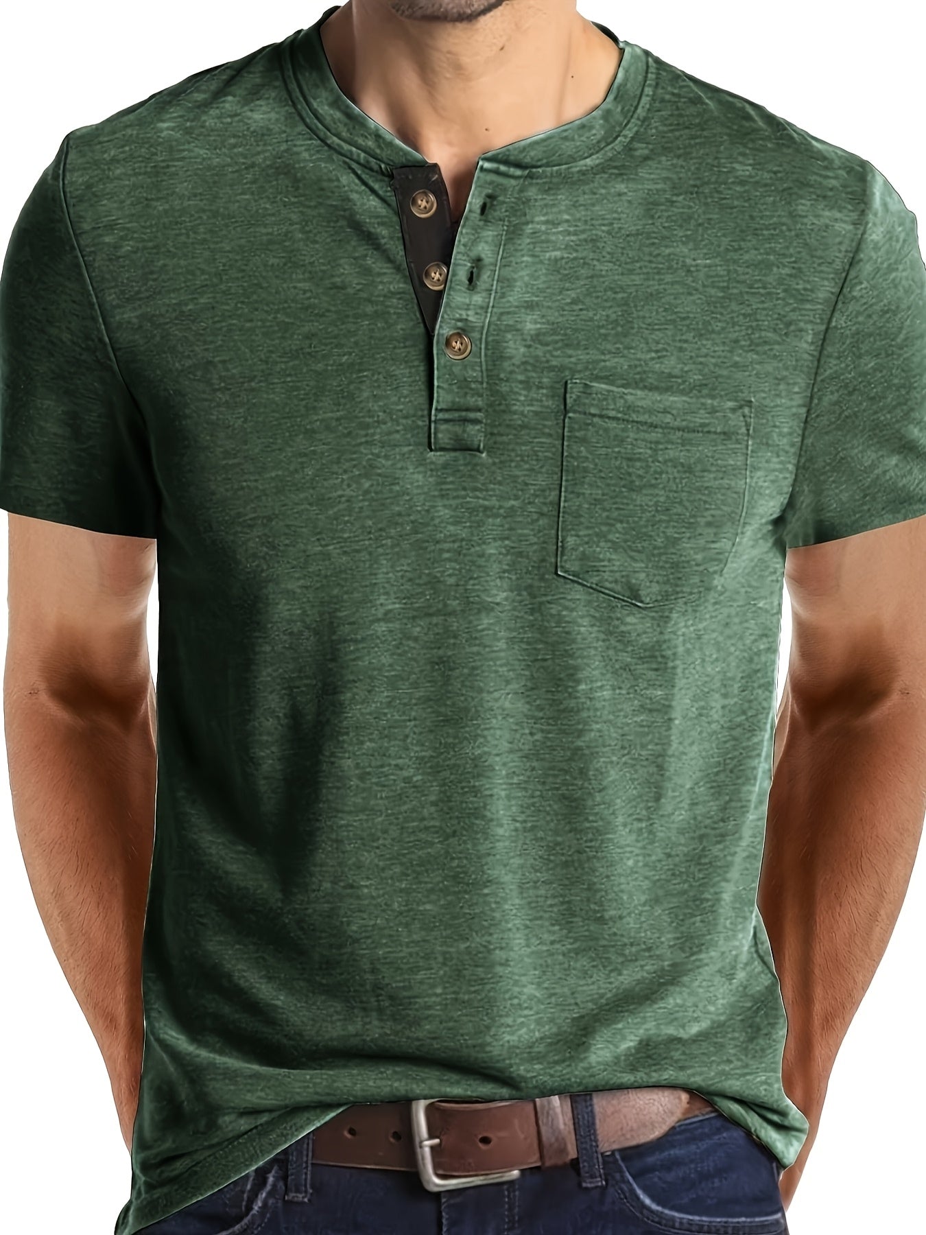 MONVIEL™ | Men's Cotton Henley T-Shirt