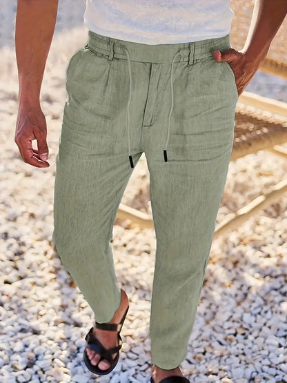 MANSSINO™ | Men's Linen Drawstring Tapered Trousers