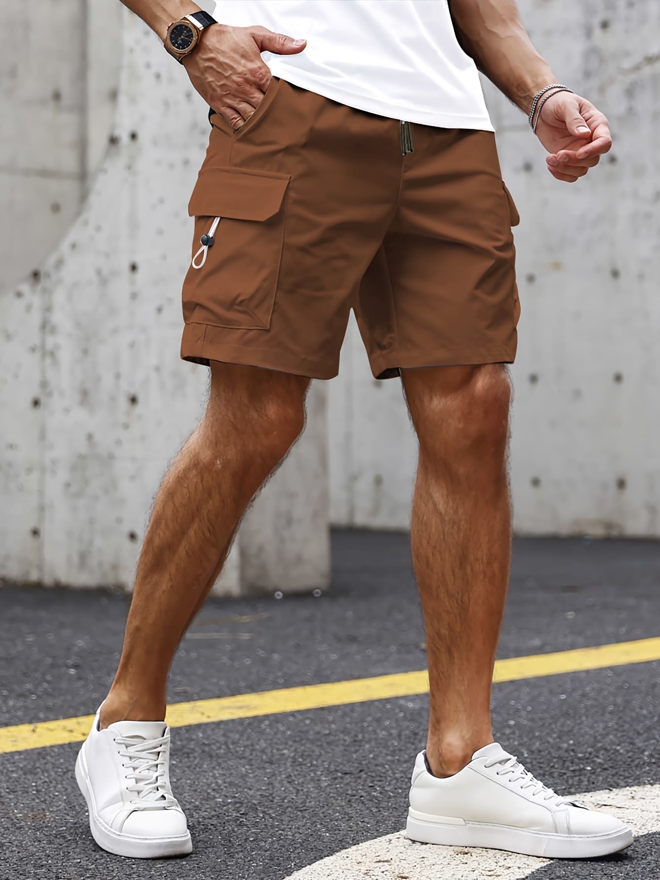 MANSSINO™ | Men's Relaxed Polyester Cargo Shorts
