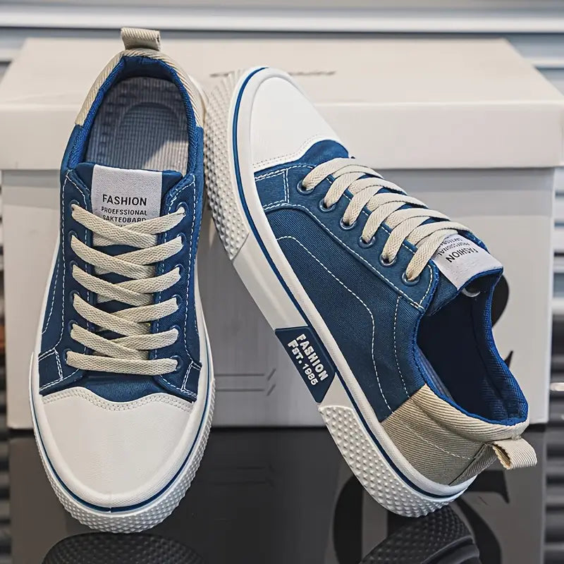 MANSSINO™ | Men's Color-Block Canvas Low-Top Sneaker