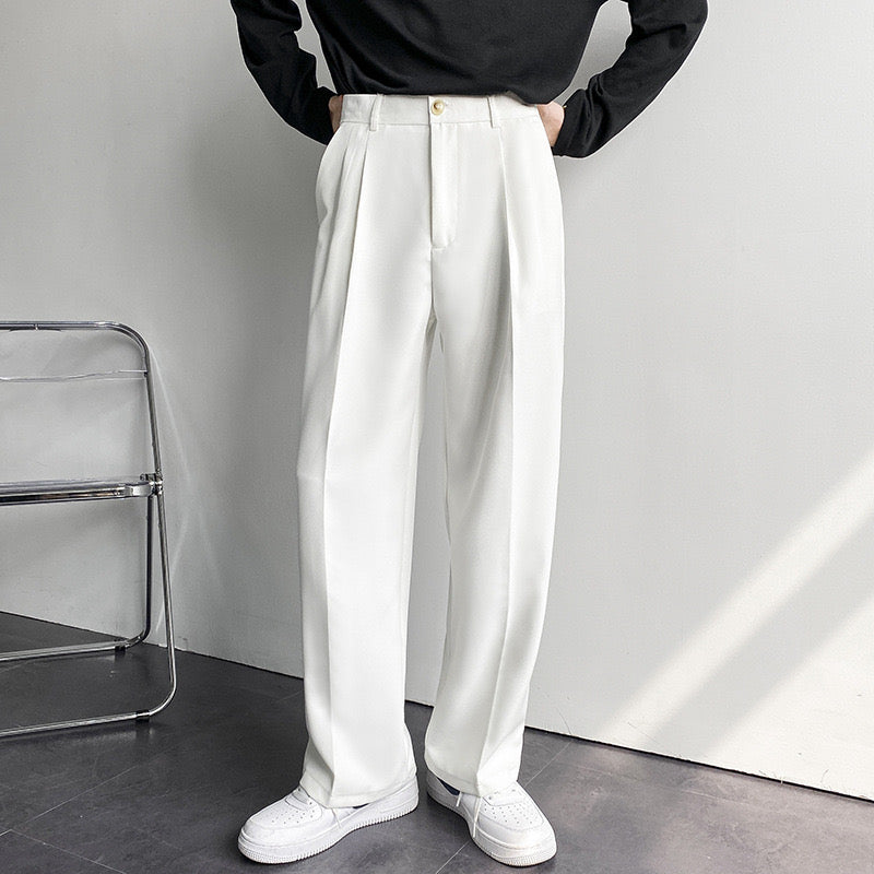 MANSSINO™ | Men's Pleated Wide-Leg Dress Trousers
