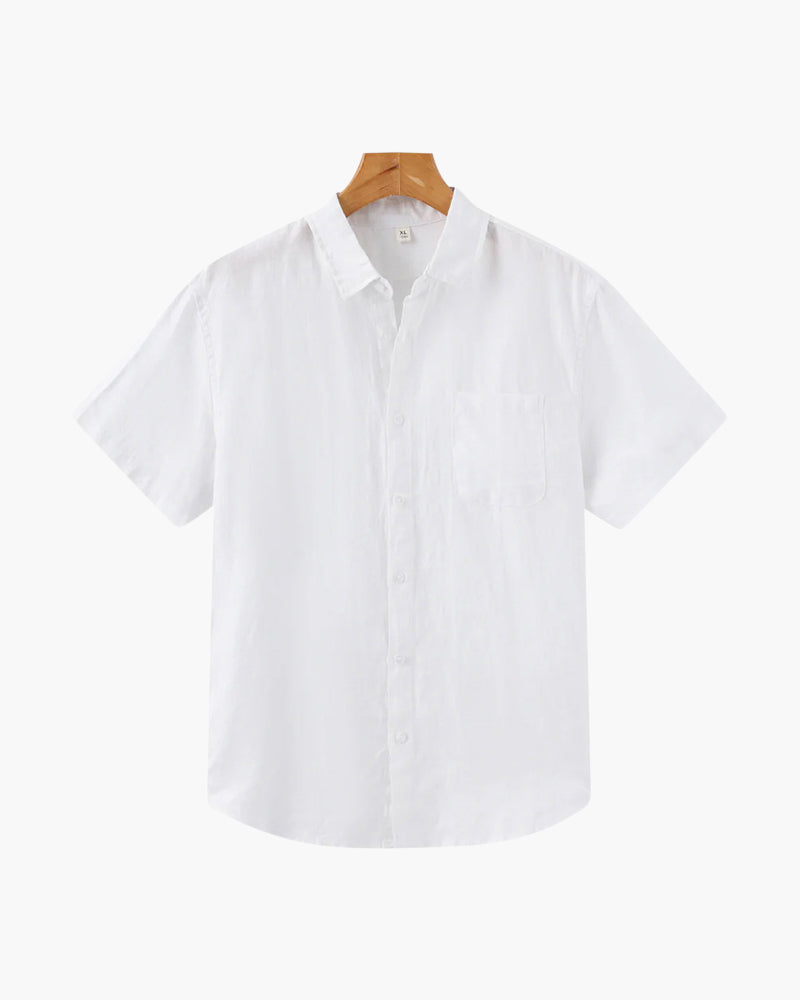 MONVIEL | Short-sleeve linen shirt