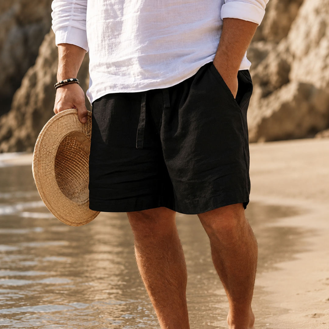 MANSSINO™ | Men's Linen-Blend Drawstring Shorts