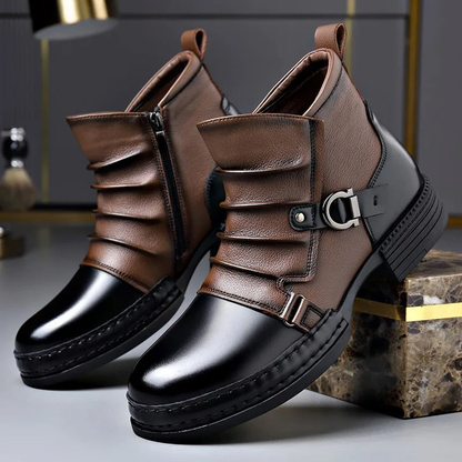 MANSSINO™ | Men's Layered Buckle Strap Ankle Boot
