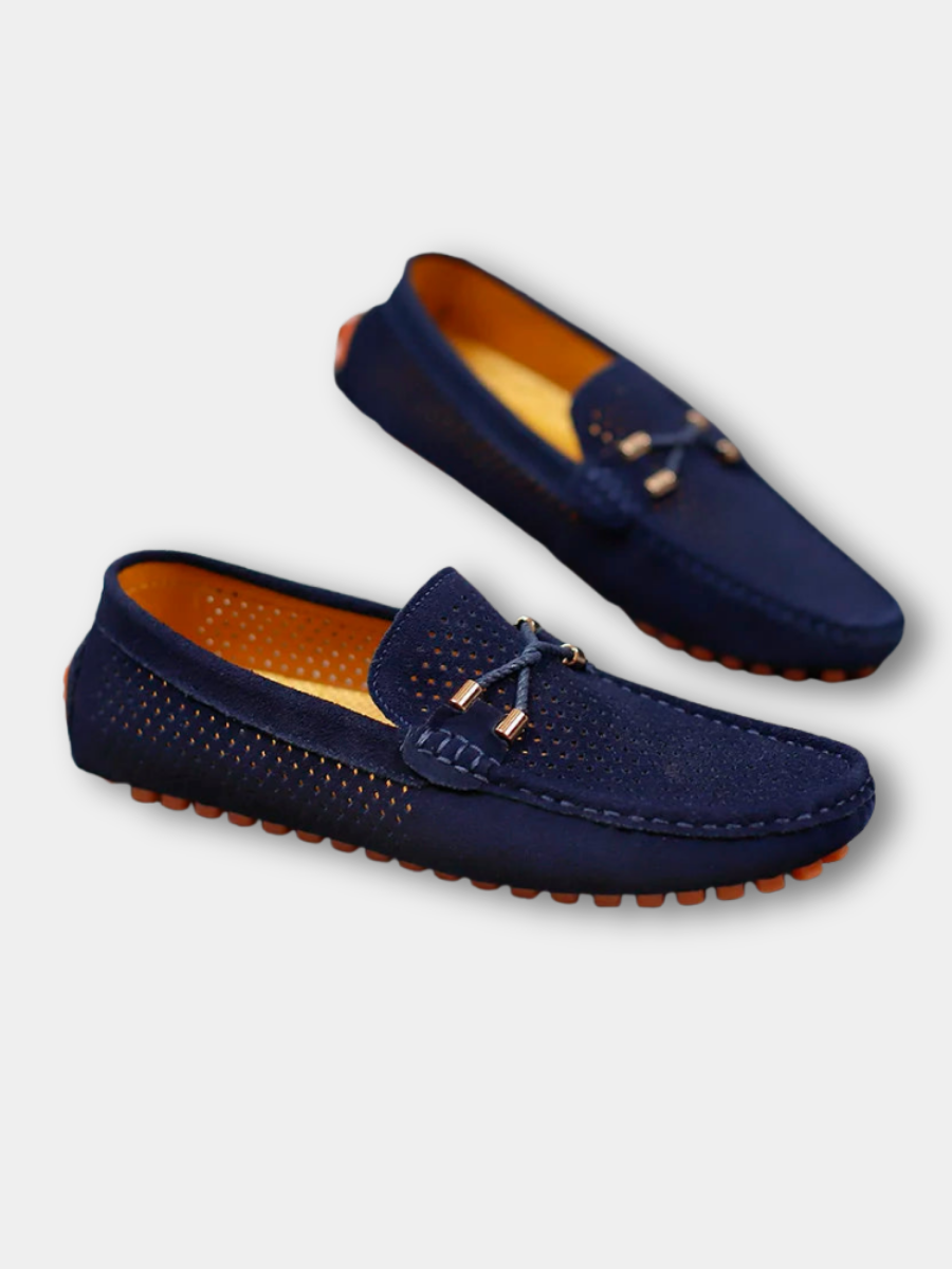 MONVIEL™ | Perforated Leather Slip-On Loafers