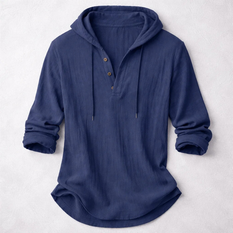 MONVIEL | Linen Hooded Shirt