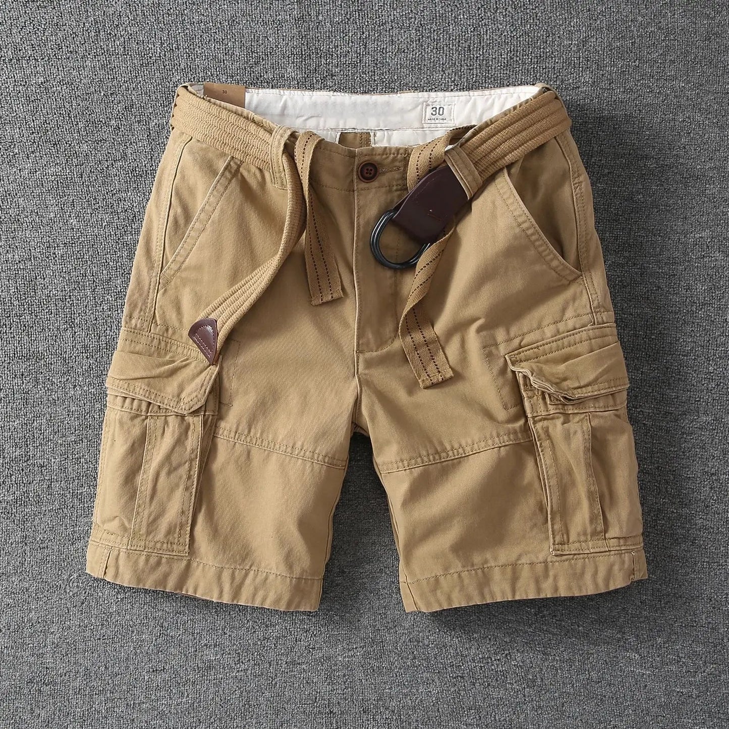 MANSSINO™ | Men's Cotton Cargo Shorts with Belt