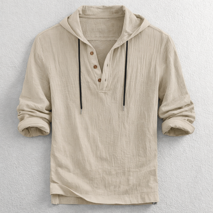 MONVIEL™ | Men's Cotton-Linen Hooded Henley