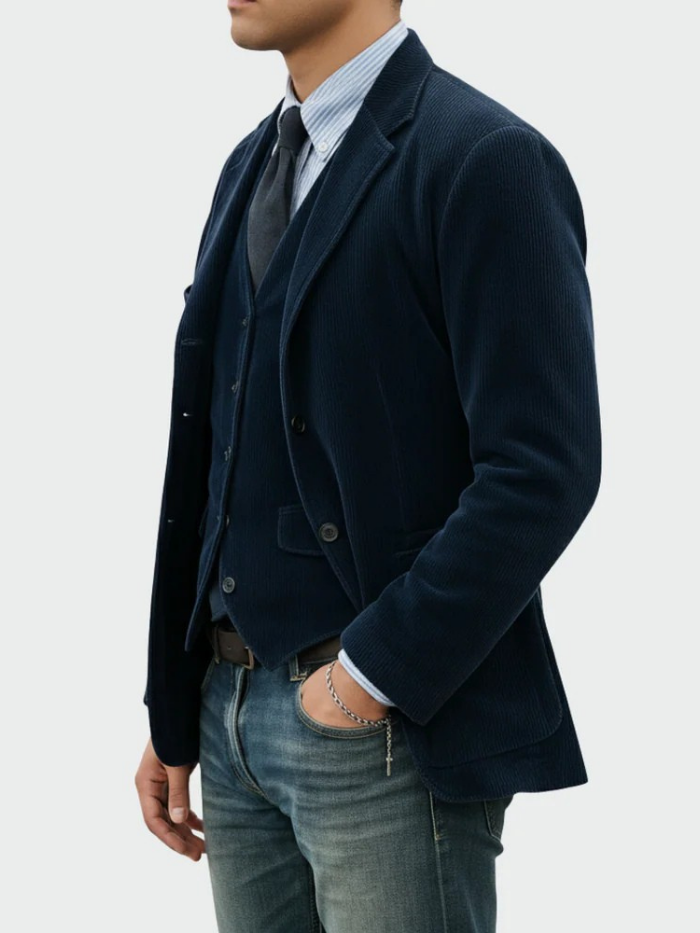 MANSSINO™ | Corduroy Blazer Vest Set