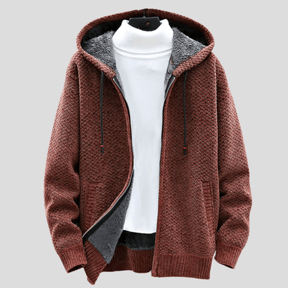 MONVIEL™ | Knit-Outer Fleece-Lined Zip Hoodie