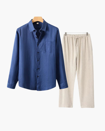 Aidan™ | Ensemble en lin manches longues