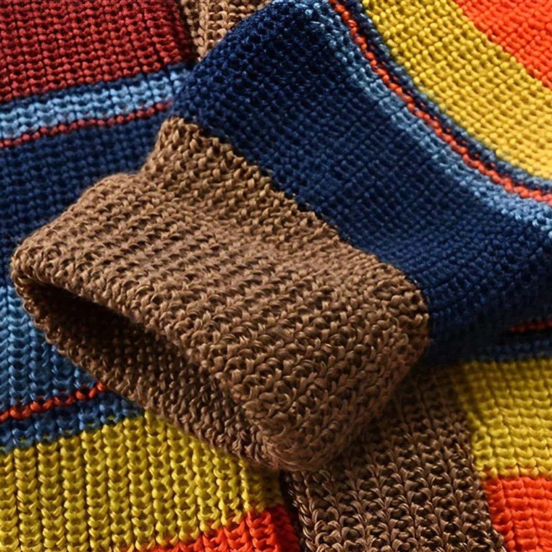 MANSSINO™ | Men's Retro Striped Shawl Collar Cardigan