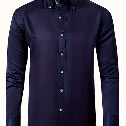 MONVIEL™ | Men's Satin-Finish Long-sleeve Shirt