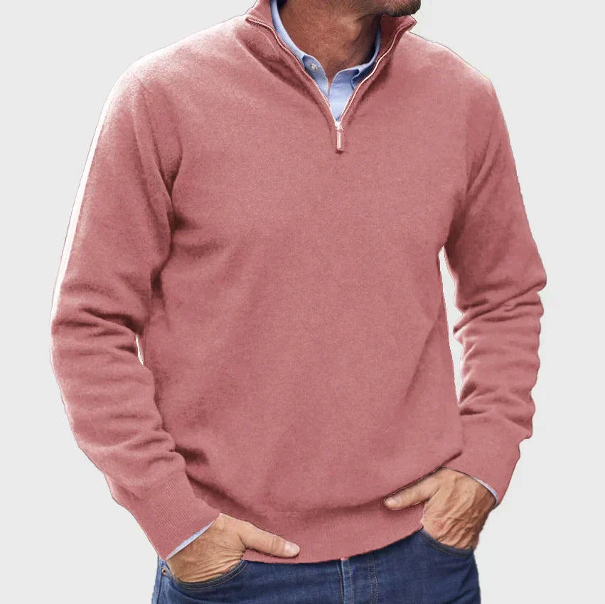 MANSSINO™ | Men's Slim Fit Quarter-Zip Pullover
