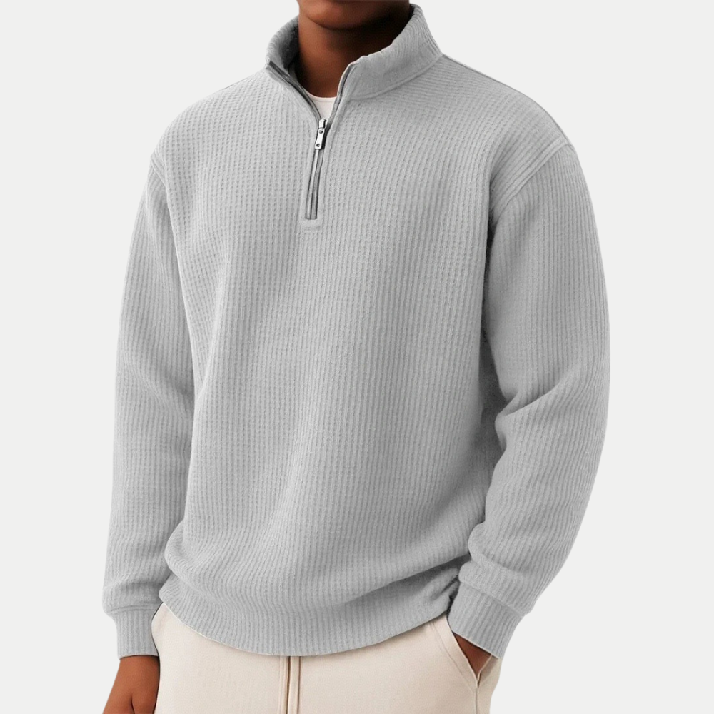 MANSSINO™ | Quarter-Zip Knit Pullover