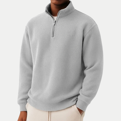 MANSSINO™ | Quarter-Zip Knit Pullover