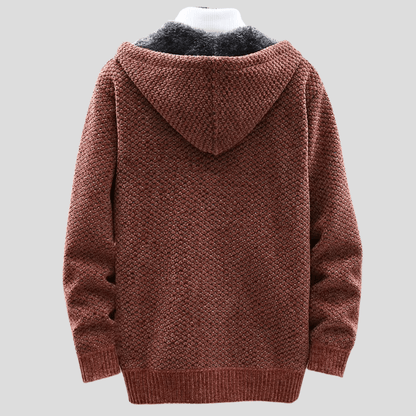 MONVIEL™ | Knit-Outer Fleece-Lined Zip Hoodie