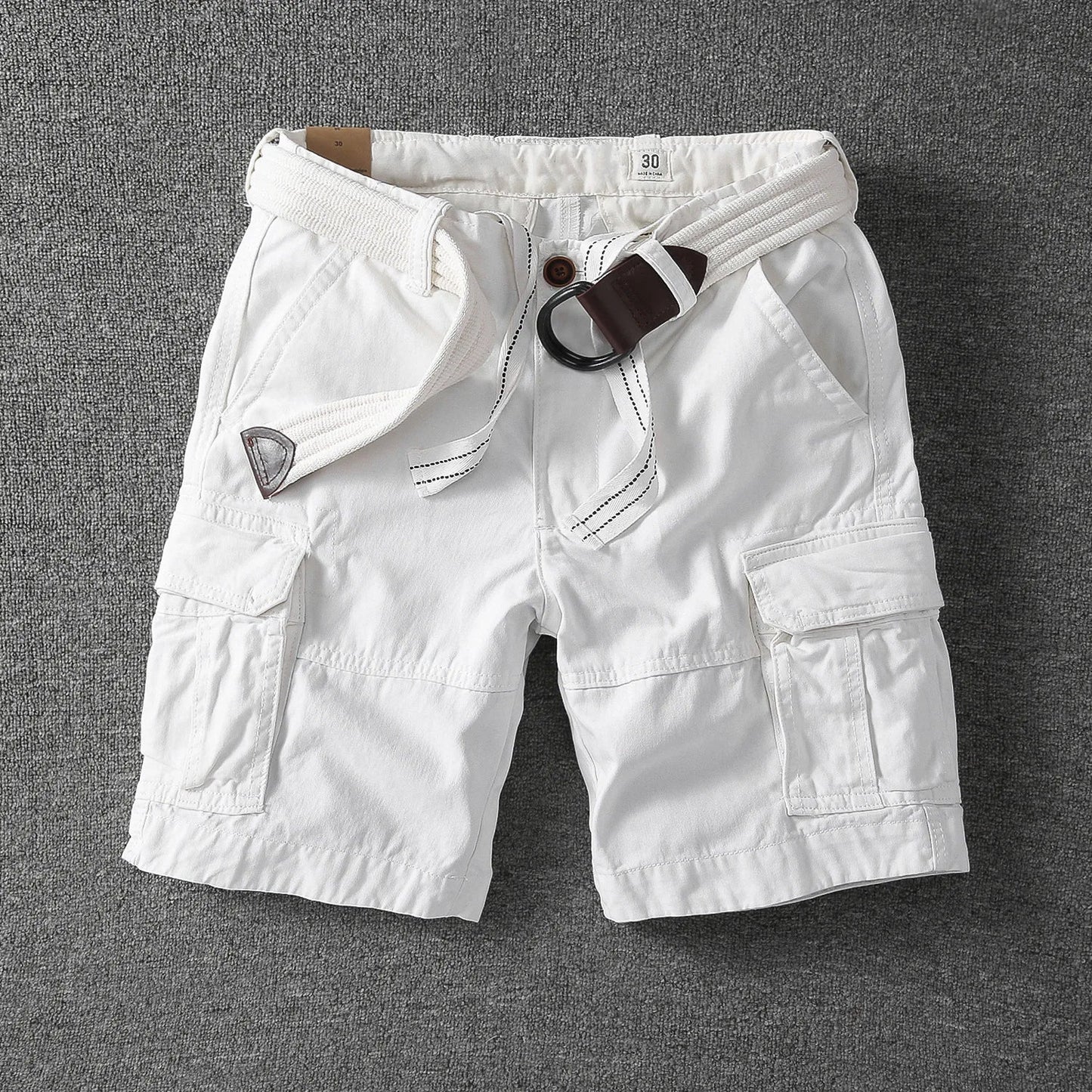 MANSSINO™ | Men's Cotton Cargo Shorts with Belt