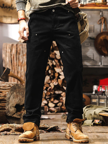 MONVIEL | Mens Cotton Utility Trousers
